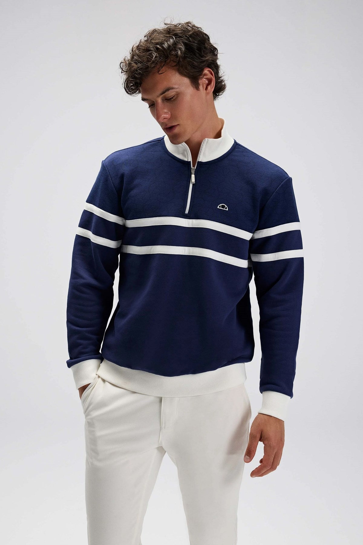Ellesse Erkek Sweatshirt EM619-NV Lacivert
