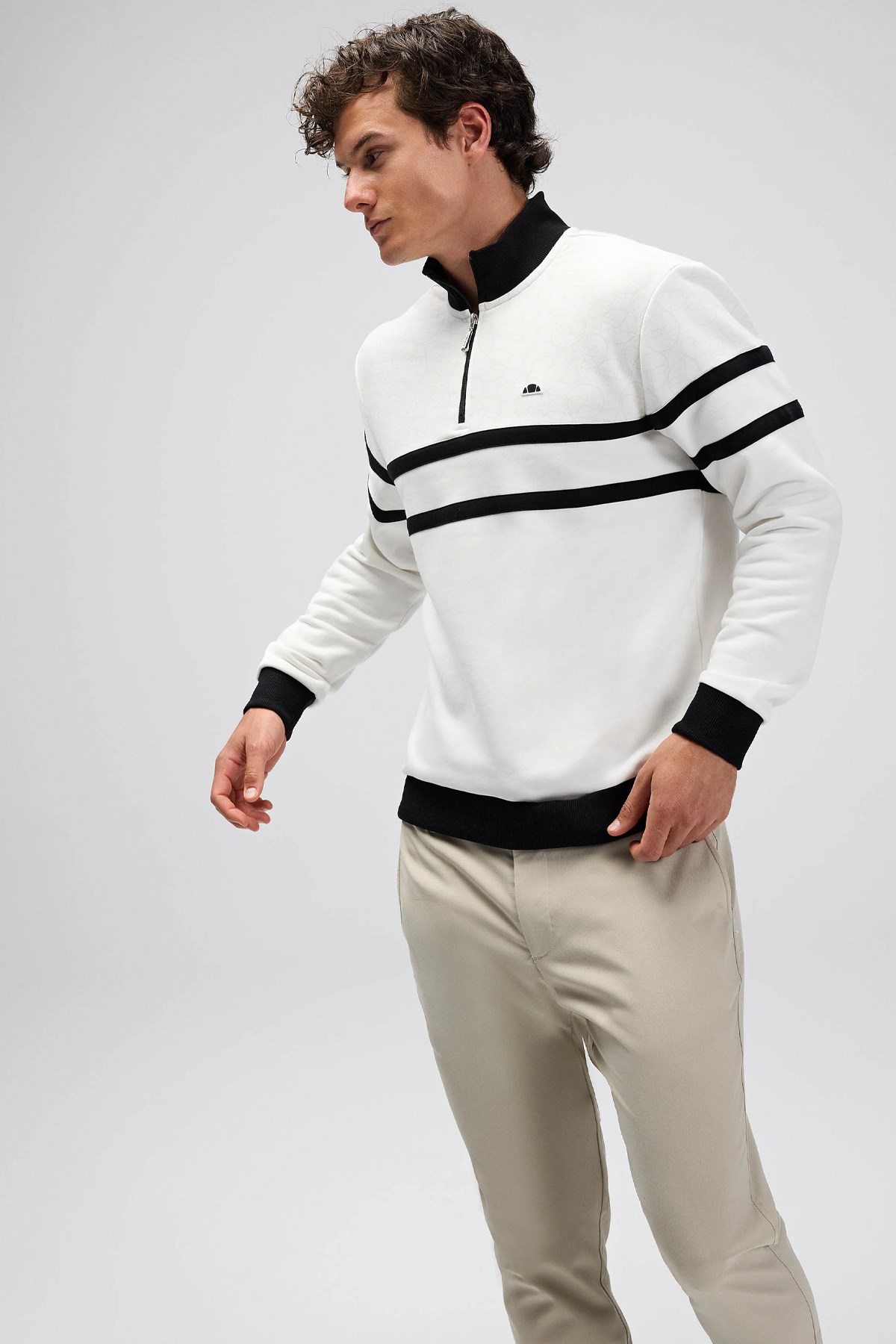 Ellesse Erkek Sweatshirt EM619-OF Beyaz