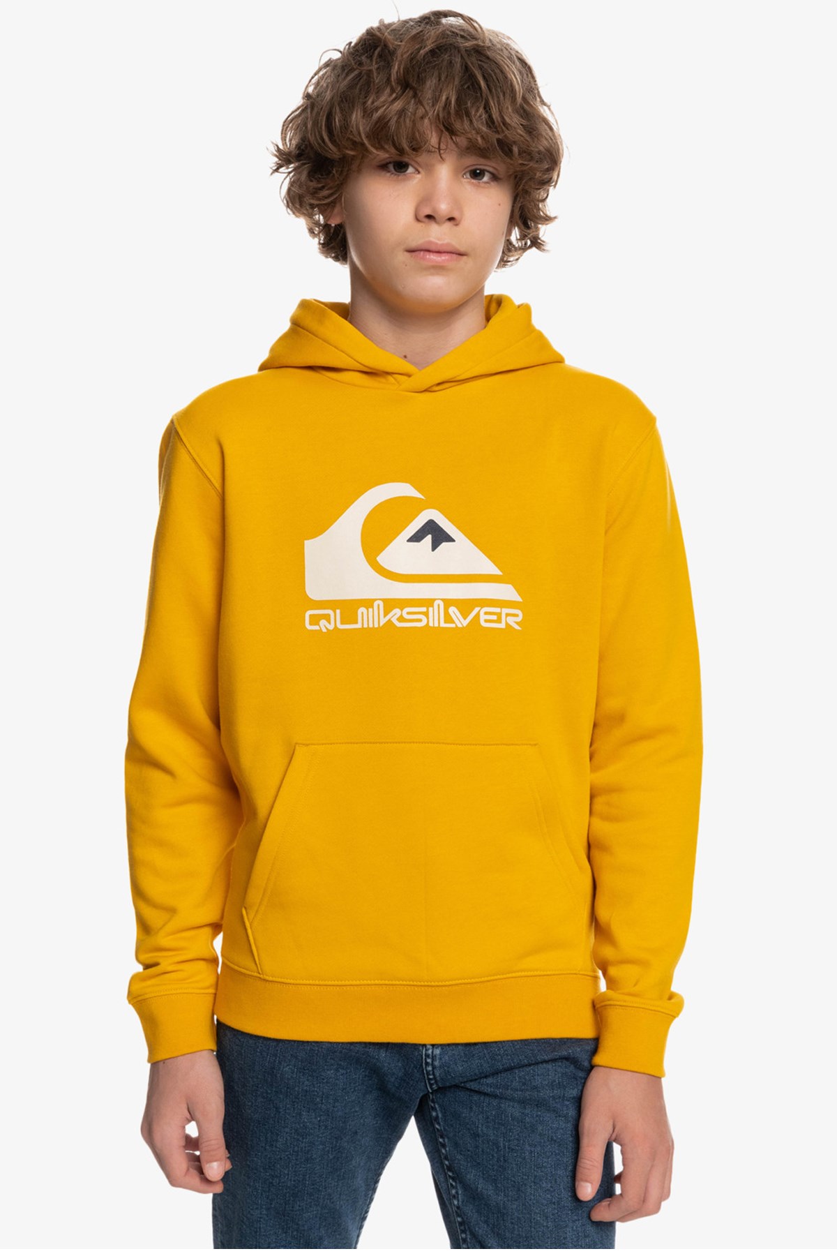 Quiksilver Big Logo Hood Çocuk Sweatshirt EQBFT03720 Sarı