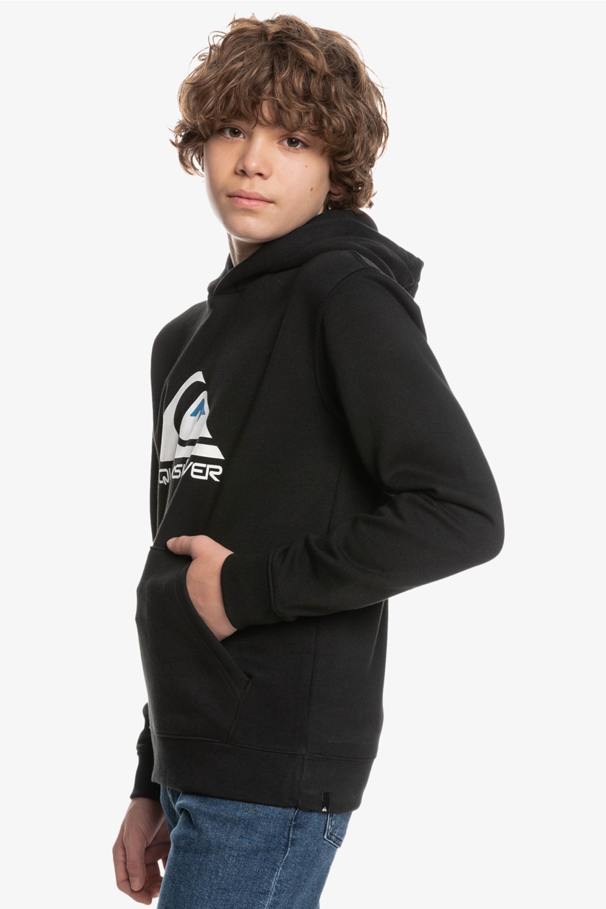 Quiksilver Big Logo Hood Çocuk Sweatshirt EQBFT03720 Siyah