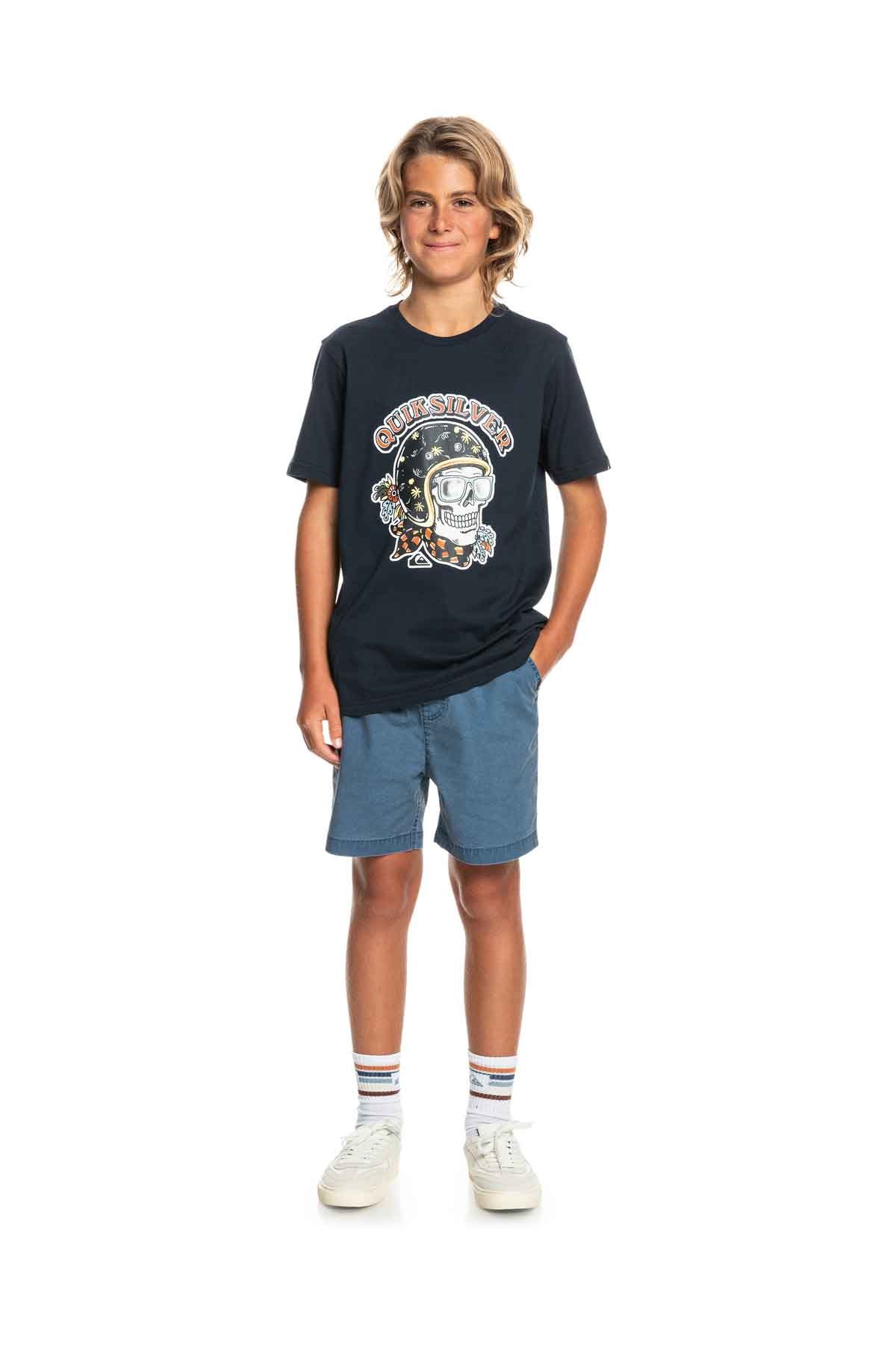 Quiksilver Skull Trooper Çocuk Tişört EQBZT04419 Lacivert