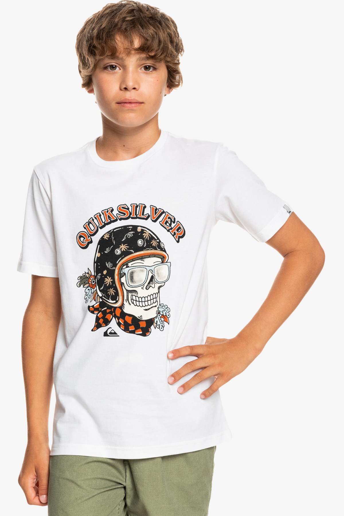 Quiksilver Skull Trooper Çocuk Tişört EQBZT04419 Beyaz
