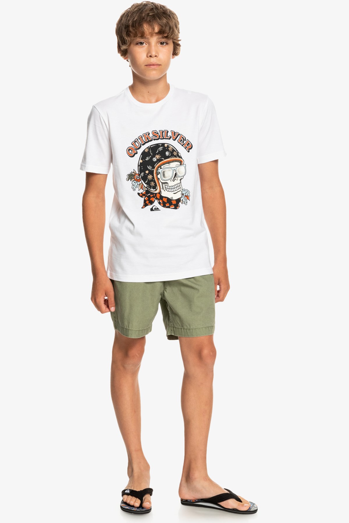 Quiksilver Skull Trooper Çocuk Tişört EQBZT04419 Beyaz