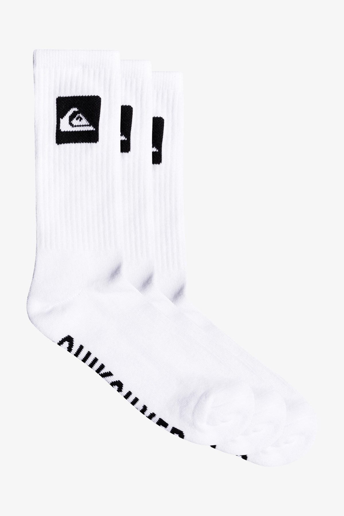 Quiksilver 3 Crew Pack Erkek Çorap Beyaz