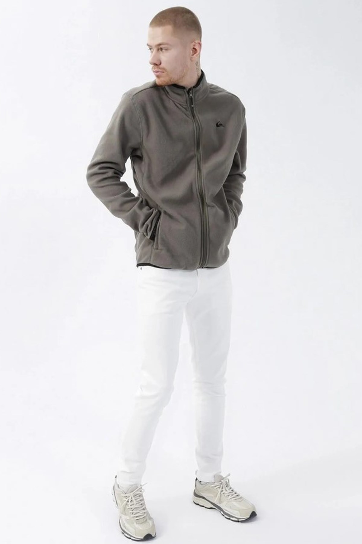 Quiksilver Mission FZ Erkek Polar Ceket EQYFT03162-12719 Gri