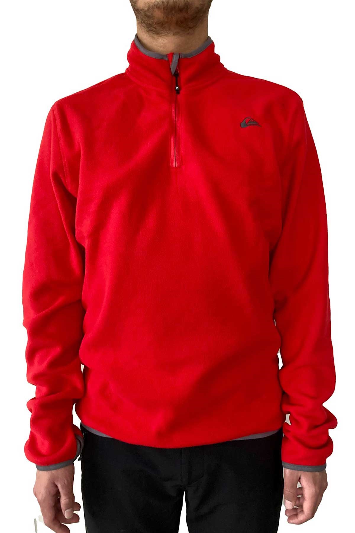 Quiksilver Mission Halfzip Erkek Polar Sweatshirt EQYFT03163 Kırmızı