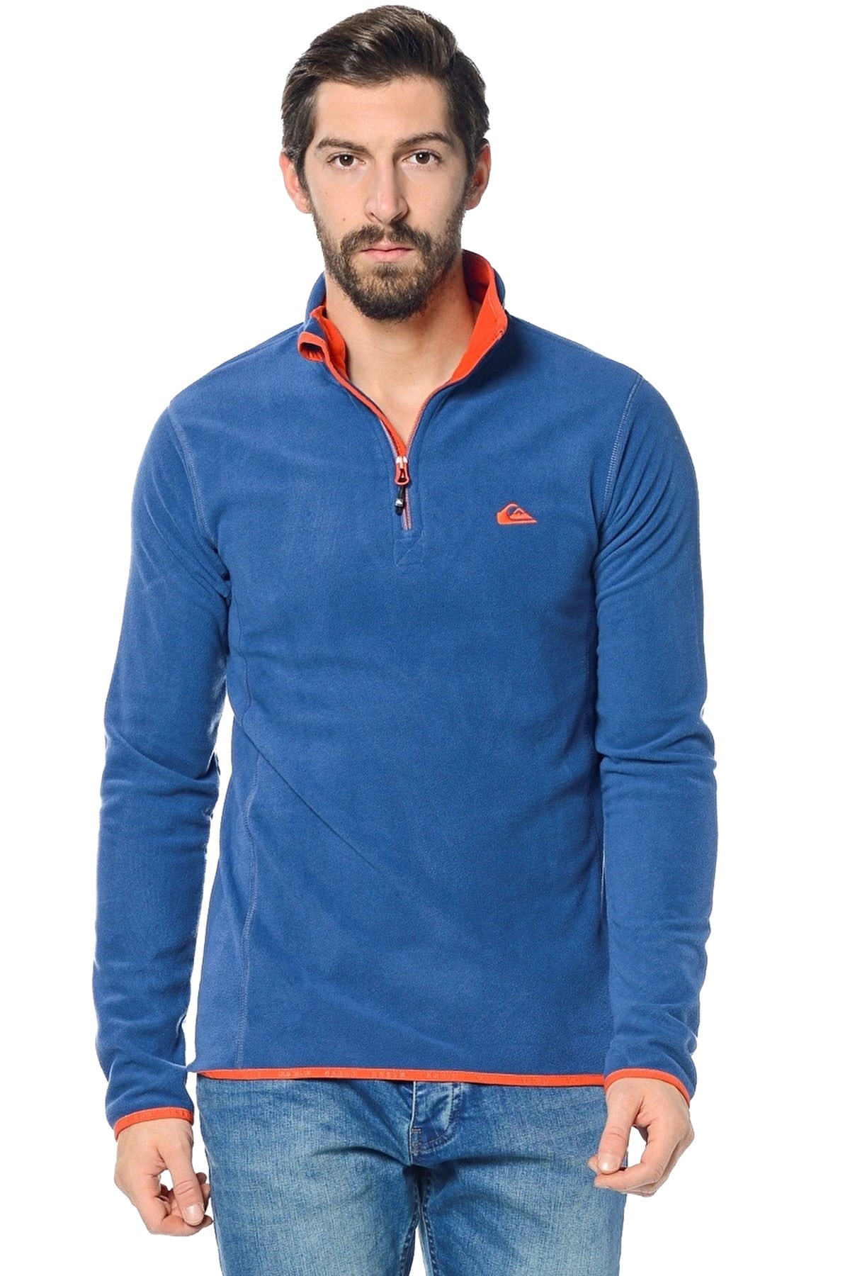 Quiksilver Mission Halfzip Erkek Polar Sweatshirt EQYFT03163 Mavi