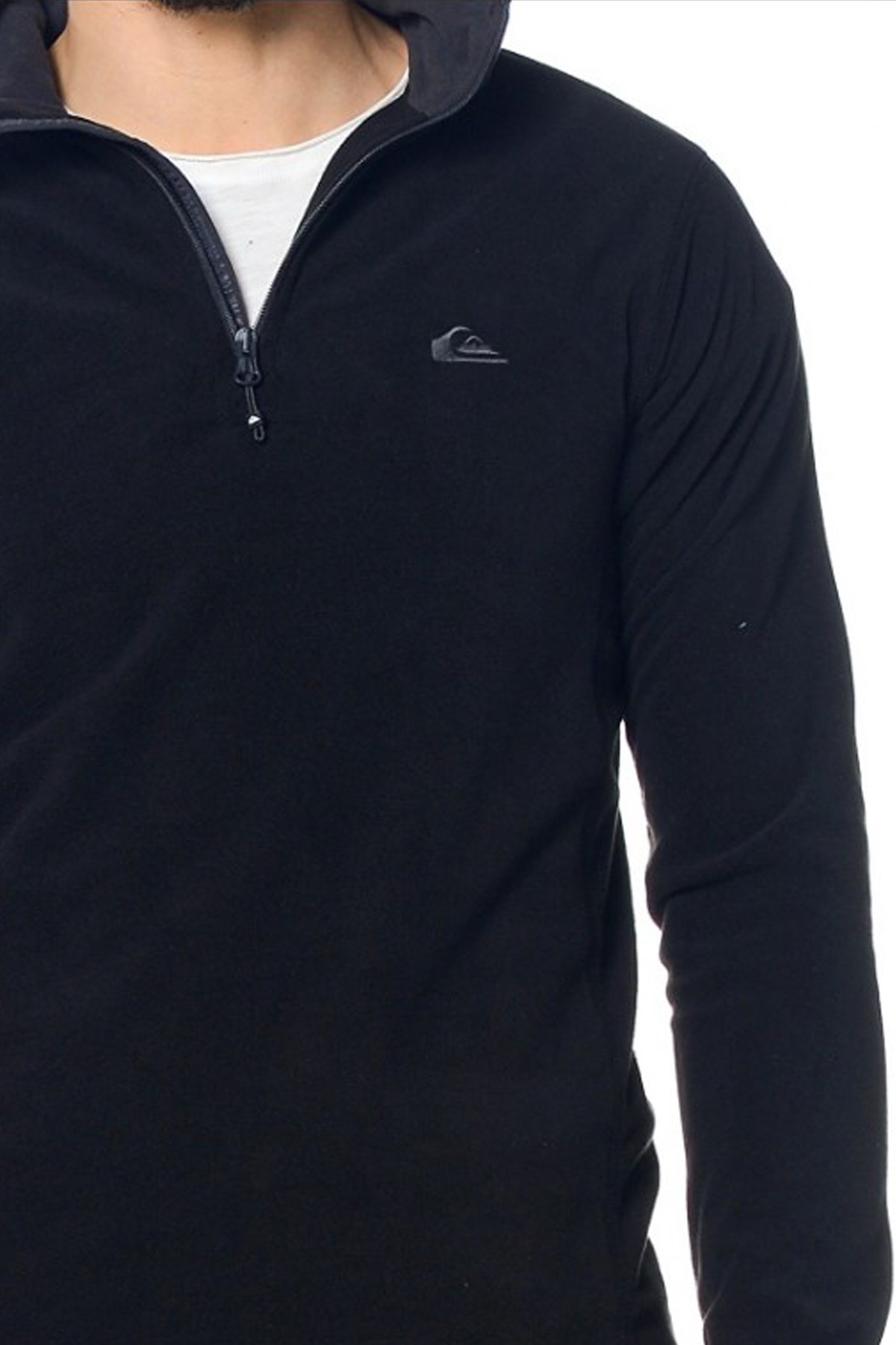 Quiksilver Mission Halfzip Erkek Polar Sweatshirt EQYFT03163 Siyah