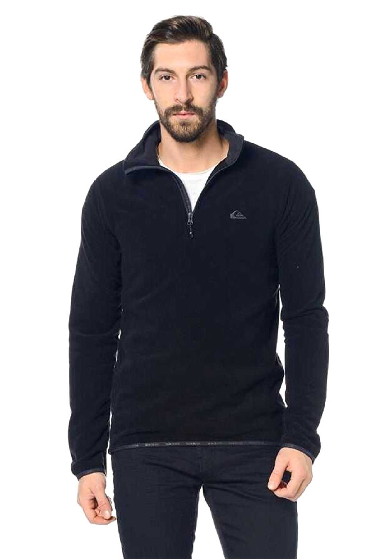 Quiksilver Mission Halfzip Erkek Polar Sweatshirt EQYFT03163 Siyah