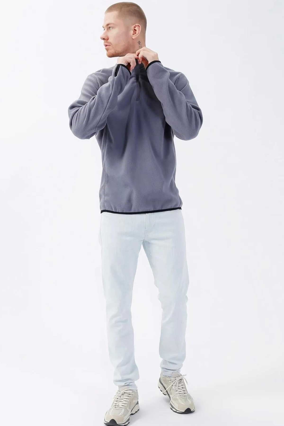 Quiksilver Mission Halfzip Erkek Polar EQYFT03163-12719 Gri