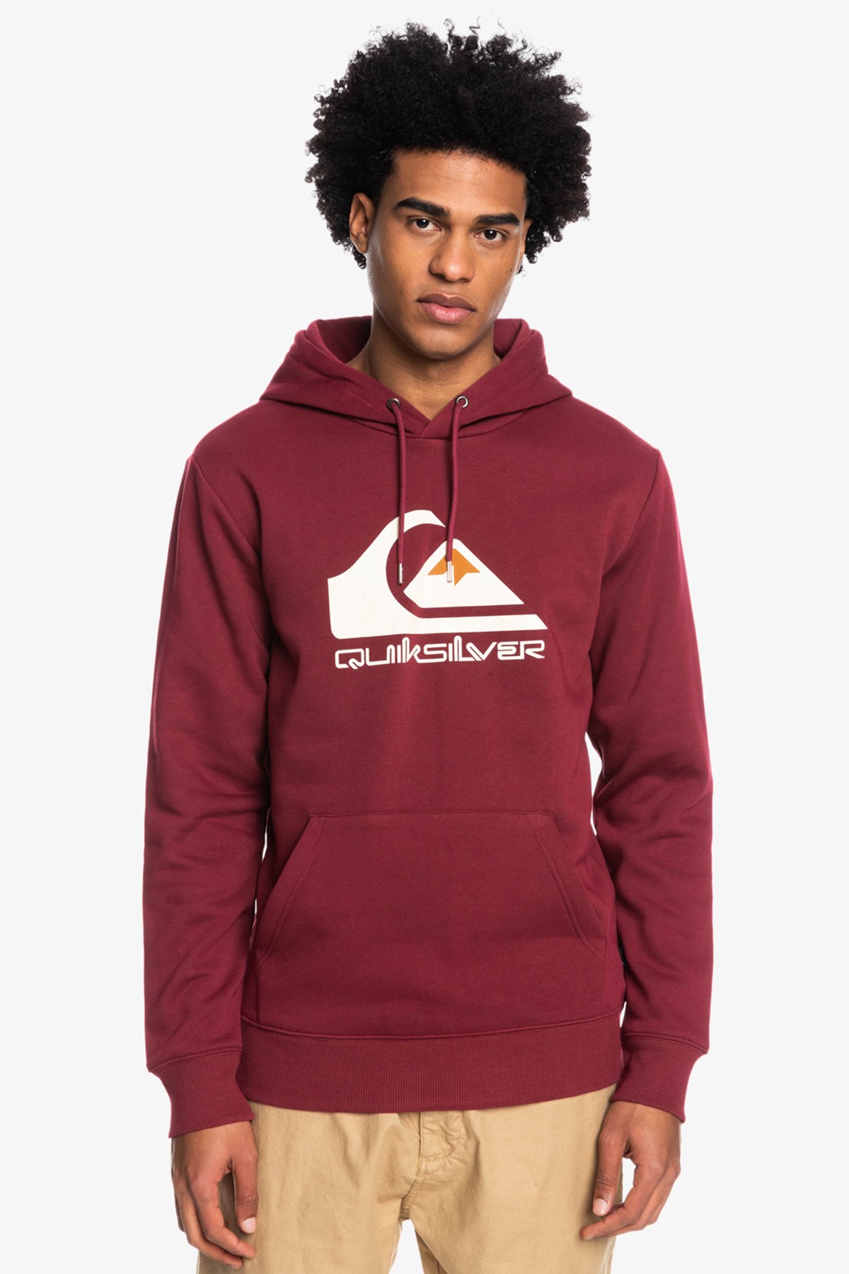 Quiksilver Big Logo Hood Erkek Sweatshirt EQYFT04450 Kırmızı