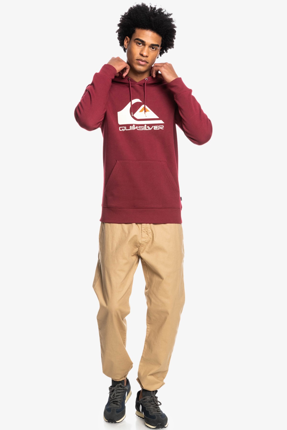 Quiksilver Big Logo Hood Erkek Sweatshirt EQYFT04450 Kırmızı