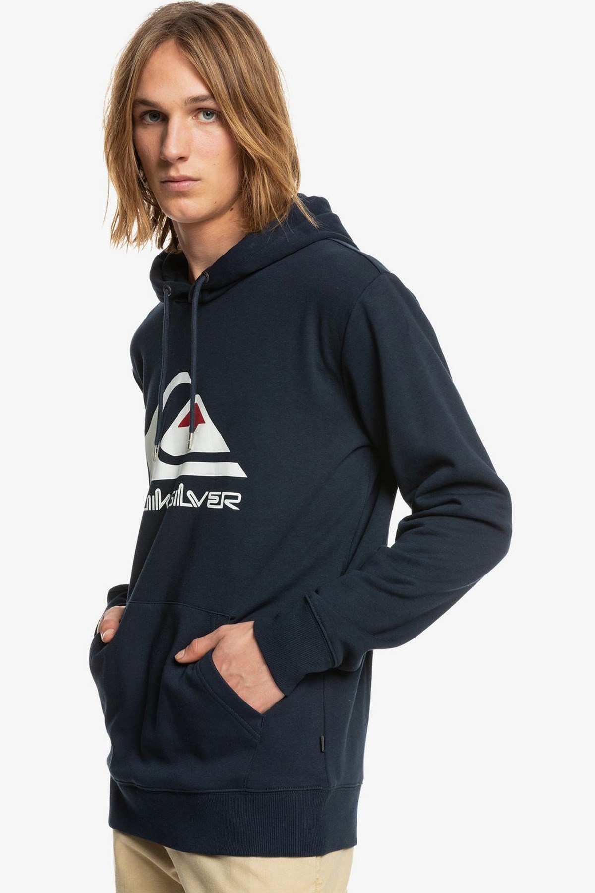 Quiksilver Big Logo Erkek Kapşonlu Sweatshirt EQYFT04450-BYJ0 Lacivert