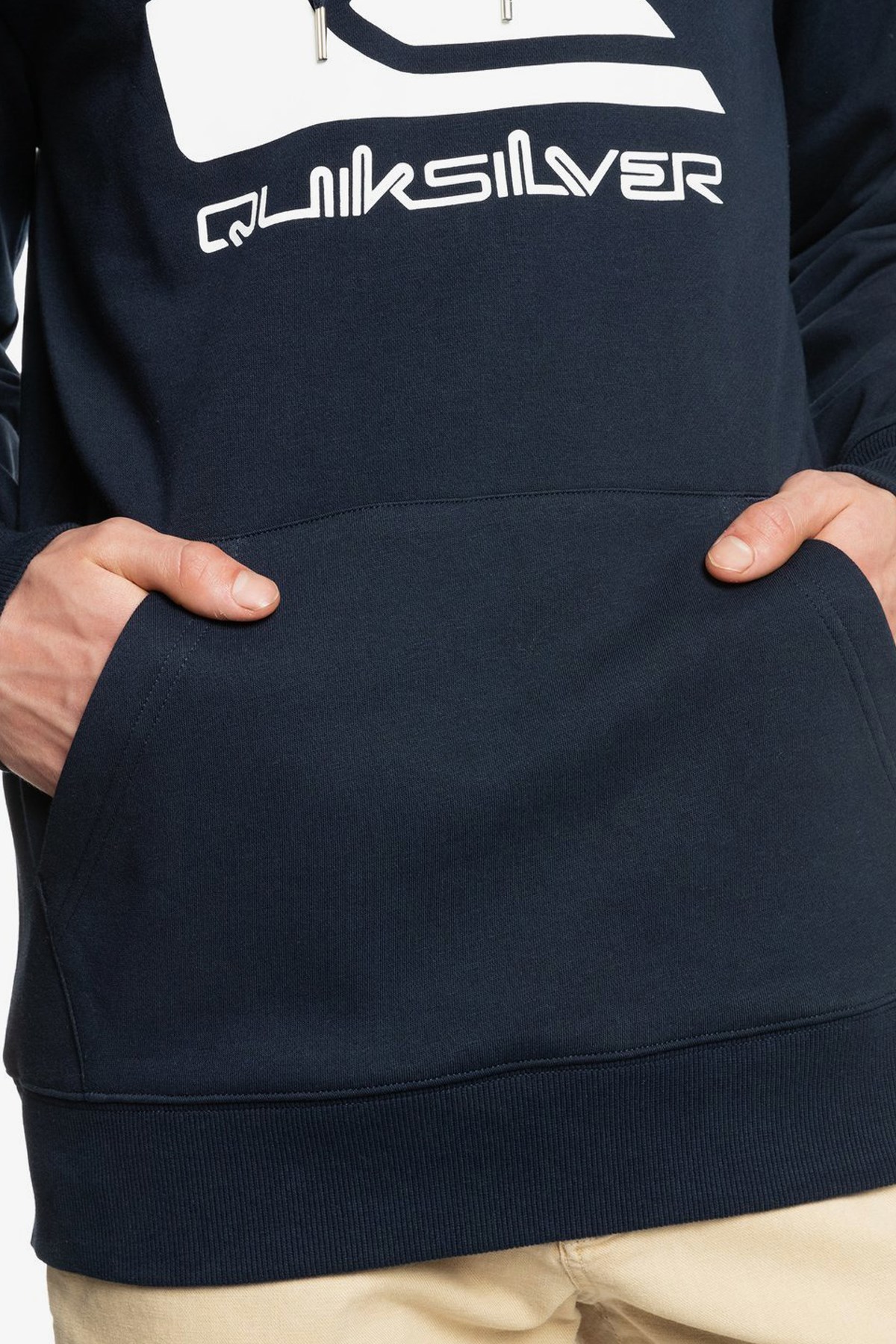 Quiksilver Big Logo Erkek Kapşonlu Sweatshirt EQYFT04450-BYJ0 Lacivert
