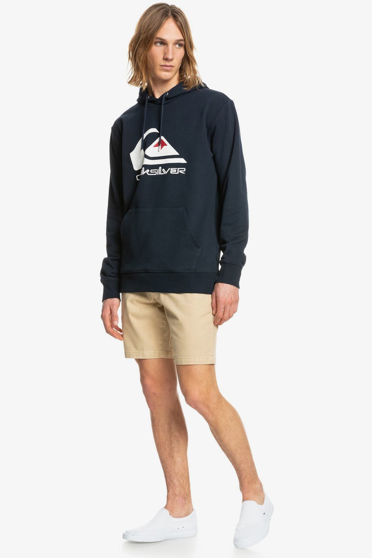 Quiksilver Big Logo Erkek Kapşonlu Sweatshirt EQYFT04450-BYJ0 Lacivert