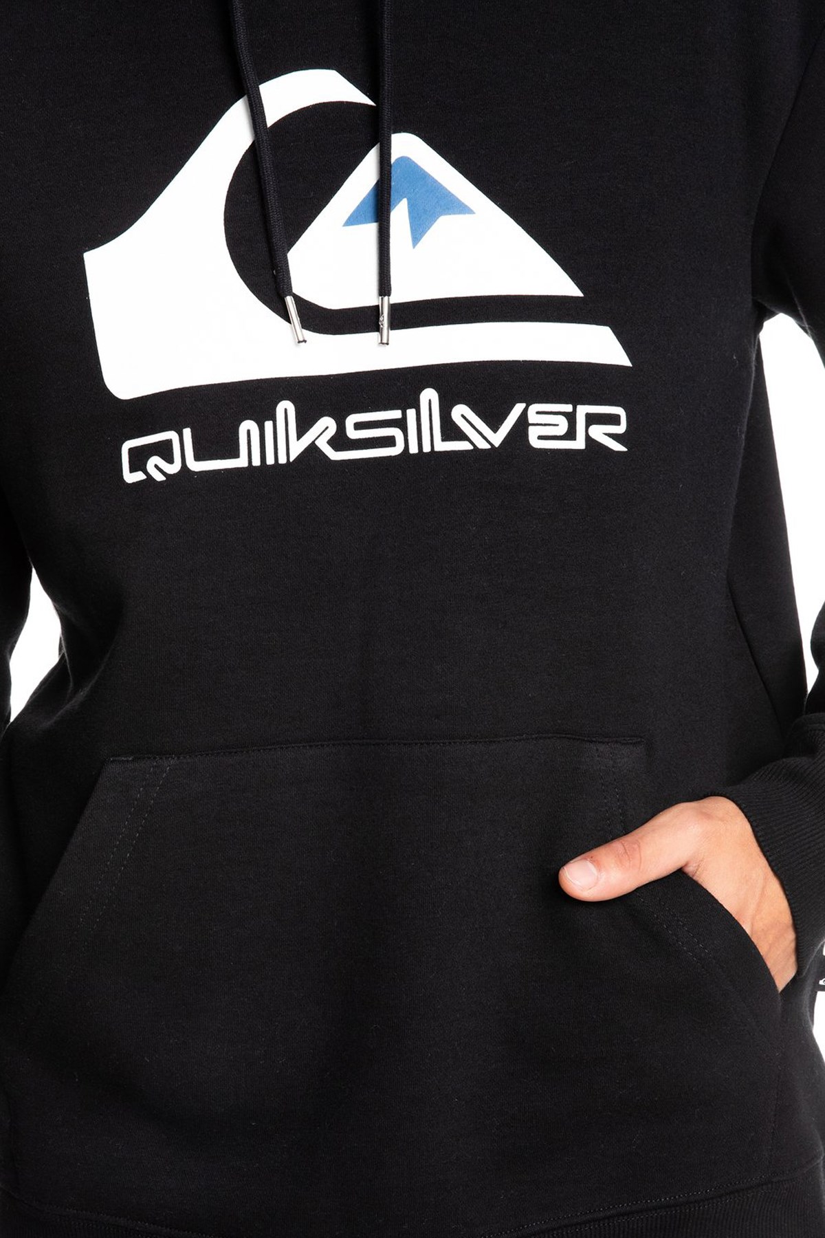 Quiksilver Big Logo Erkek Kapşonlu Sweatshirt EQYFT04450-KVJ0 Siyah