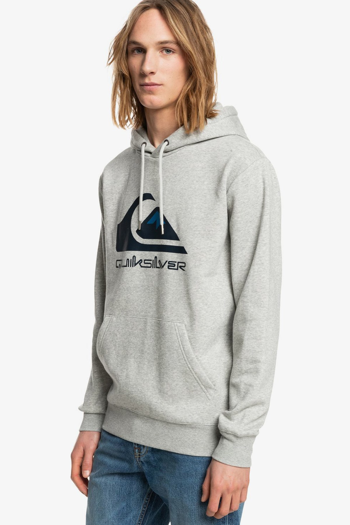 Quiksilver Big Logo Erkek Kapşonlu Sweatshirt EQYFT04450-SGRH Çok Renkli