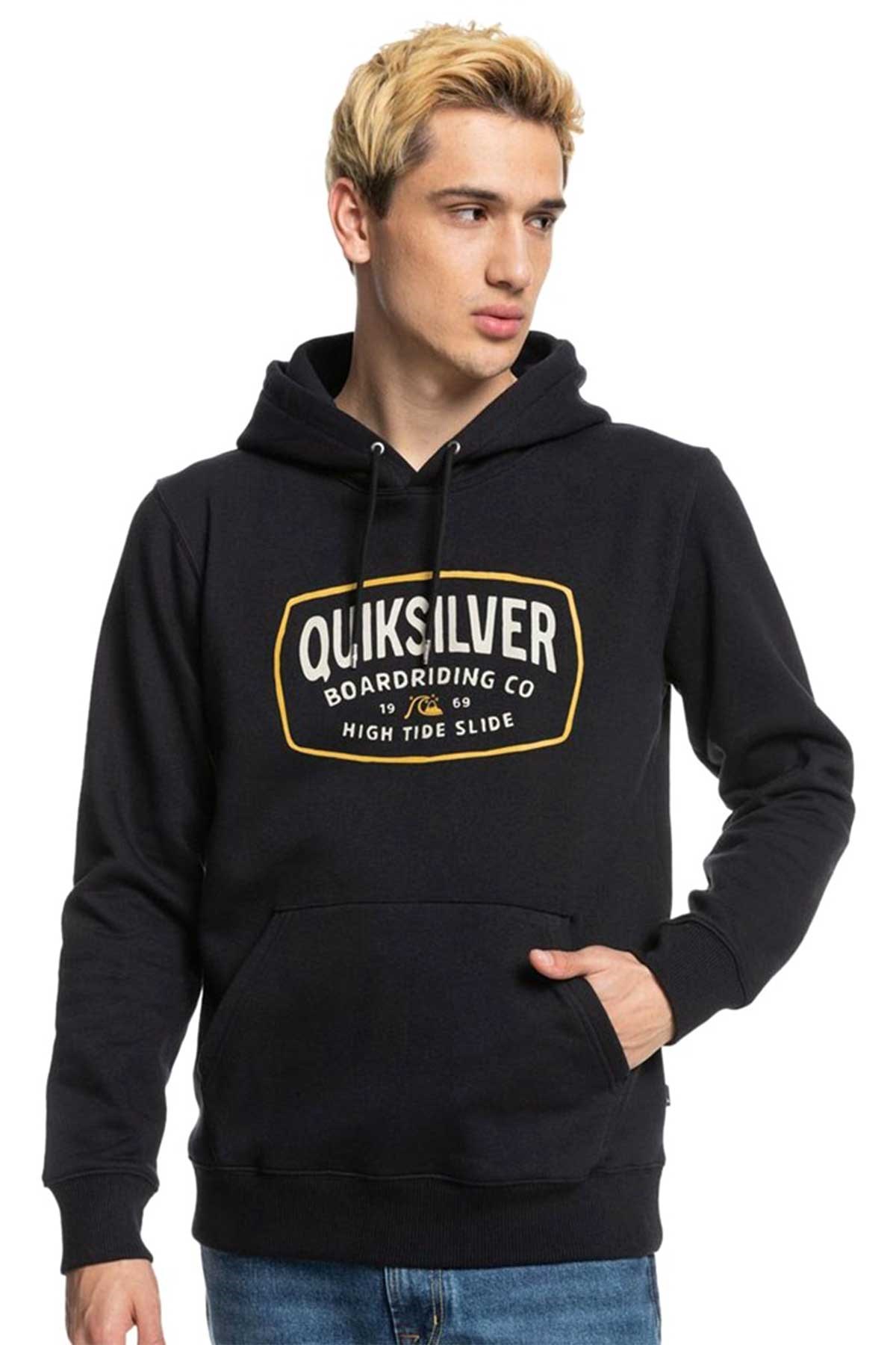 Quiksilver High Cloud Erkek Kapşonlu Sweatshirt EQYFT04456-KVJ0 Siyah