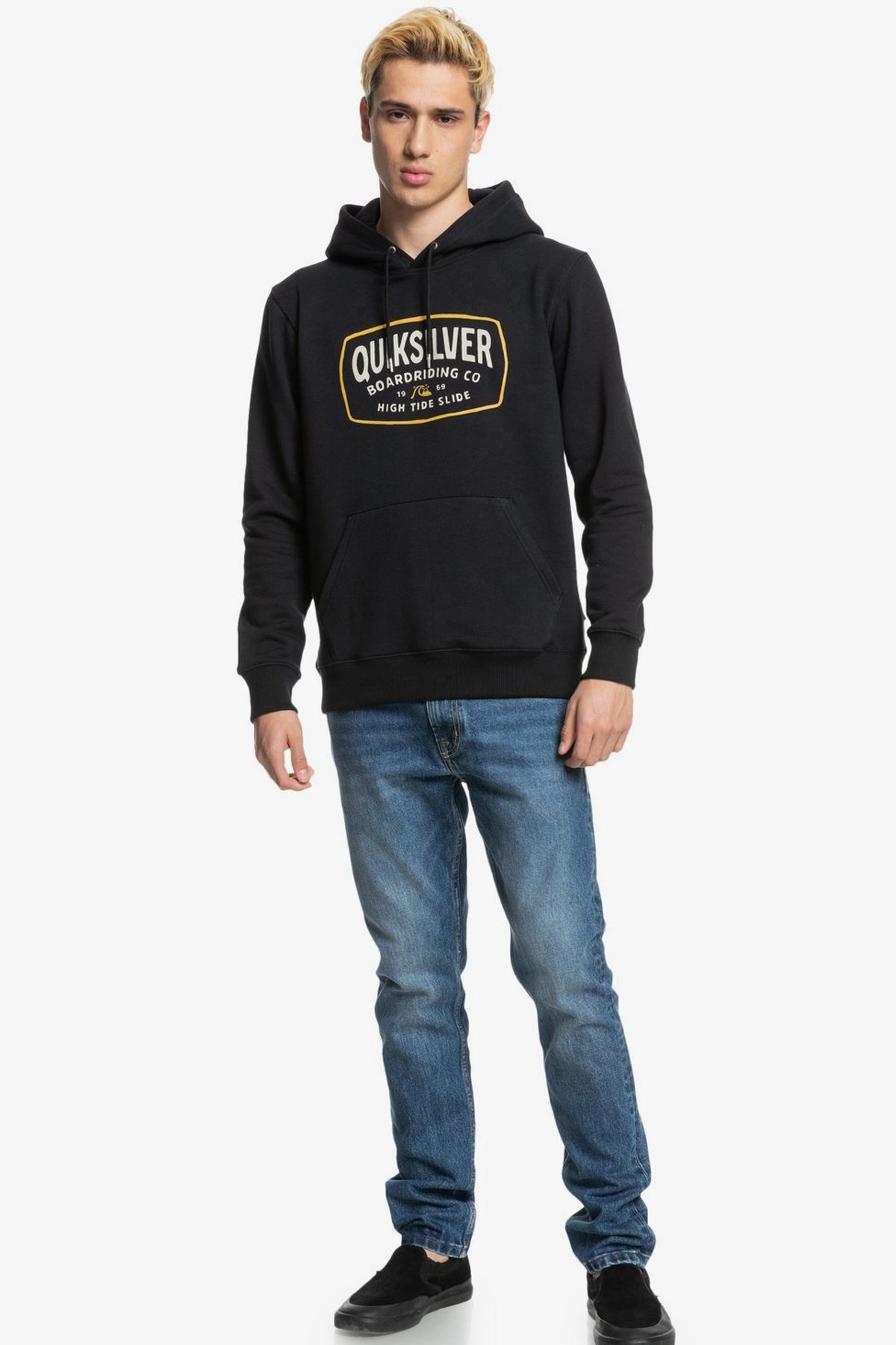 Quiksilver High Cloud Erkek Kapşonlu Sweatshirt EQYFT04456-KVJ0 Siyah
