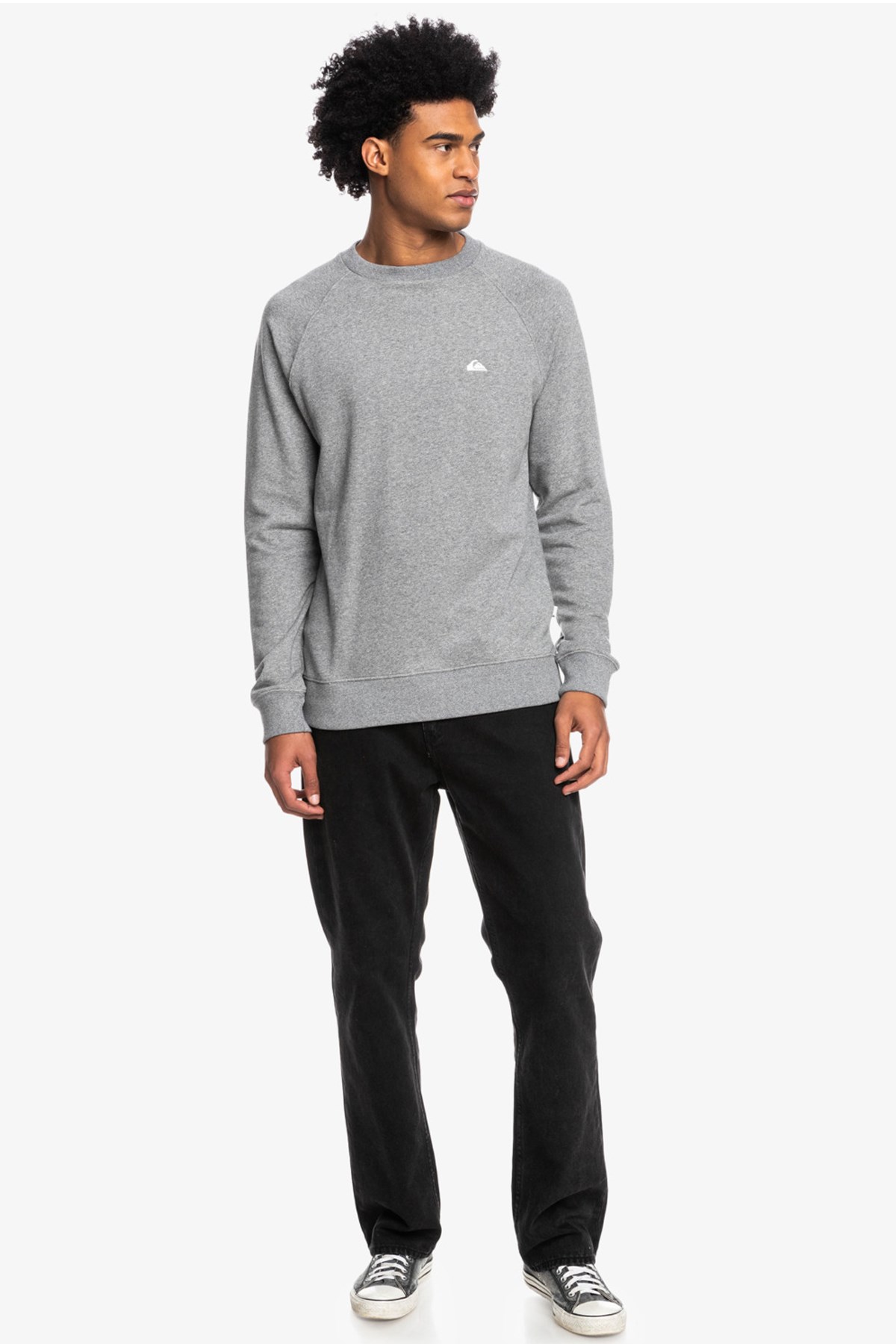 Quiksilver Essentials Erkek Sweatshirt EQYFT04647 Gri