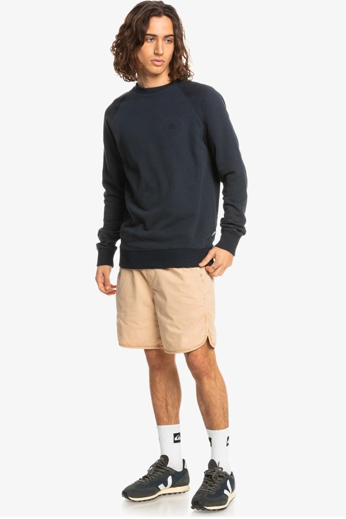Quiksilver Essentials Erkek Sweatshirt EQYFT04647 Mavi