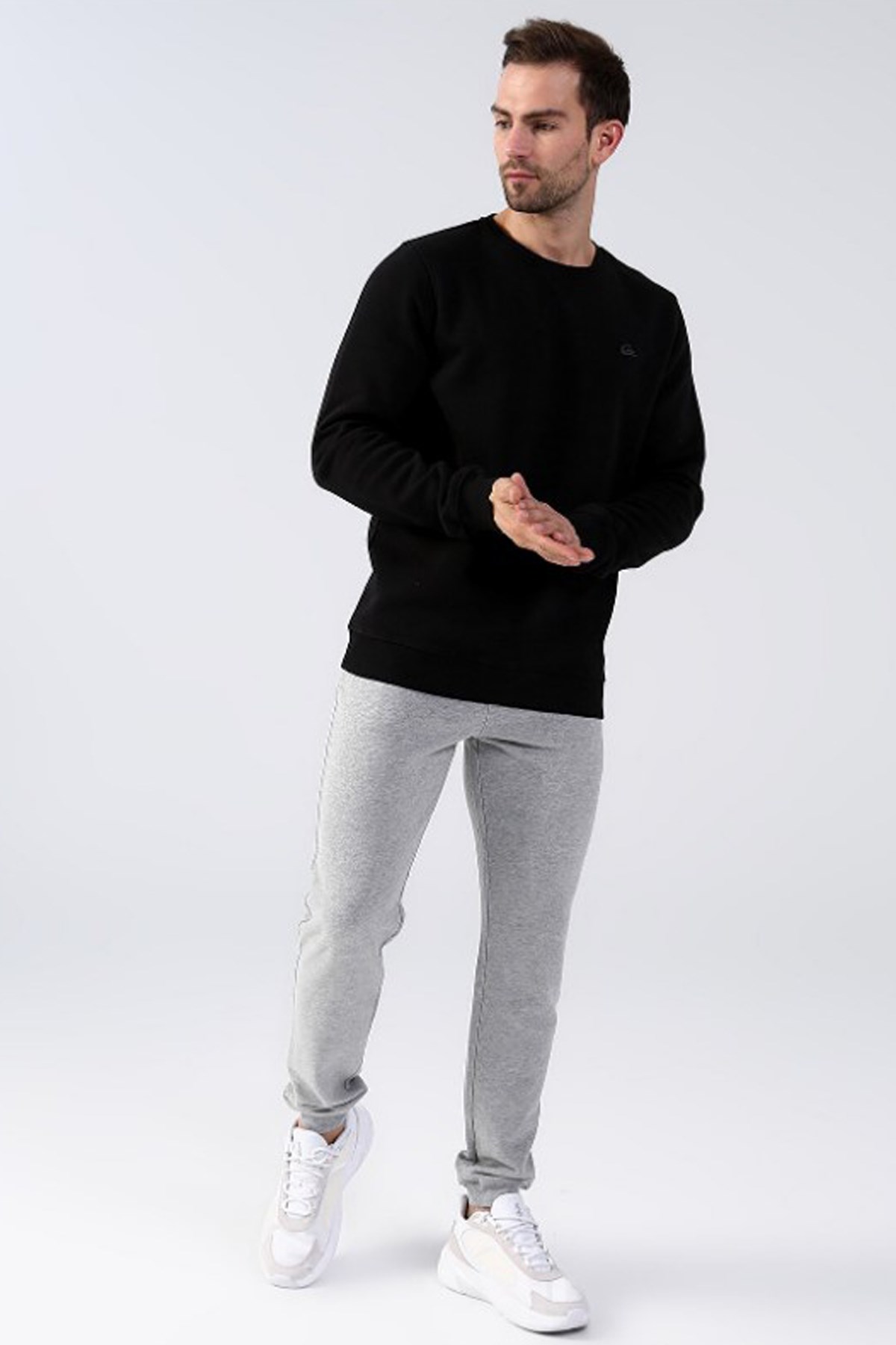 Quiksilver Essentials Erkek Sweatshirt EQYFT04647 Siyah