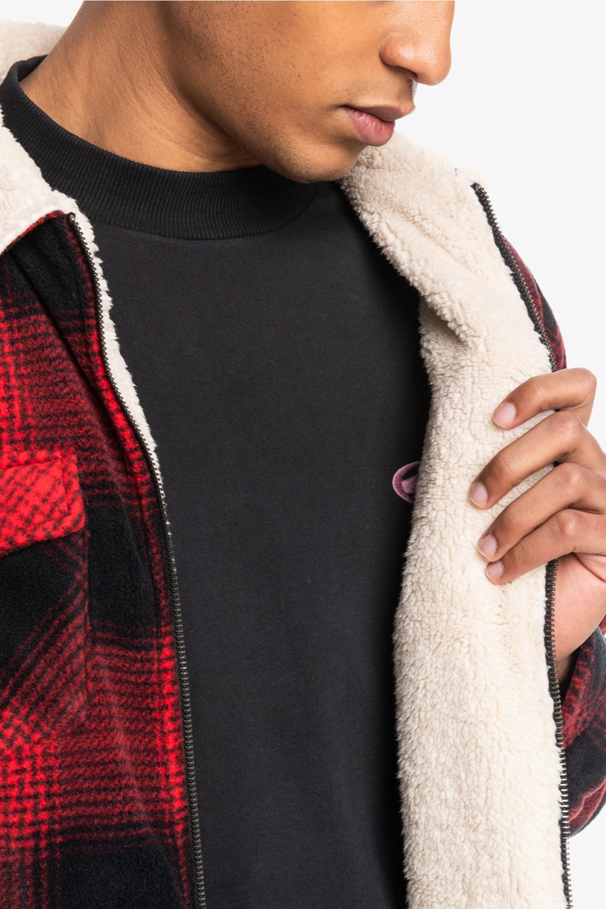 Quiksilver Deck Fleece Erkek Ceket EQYFT04665 Kırmızı