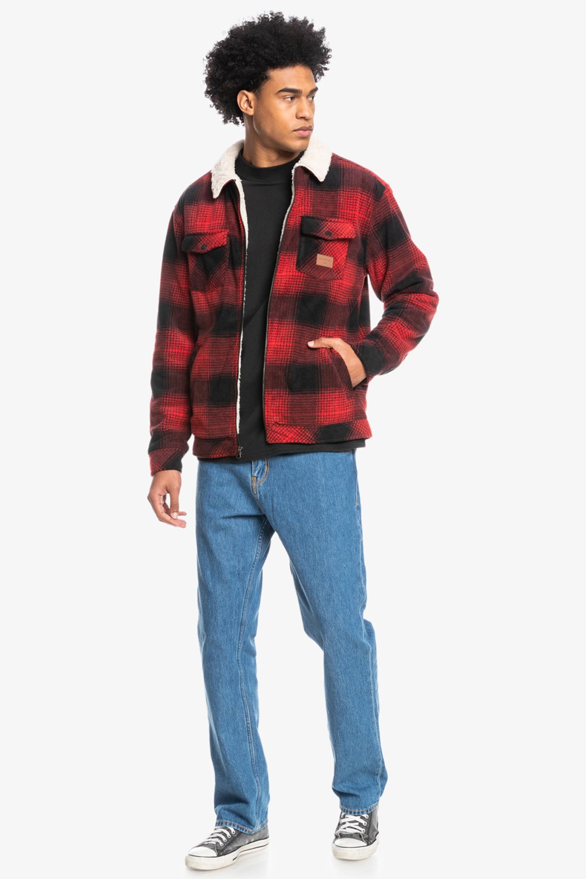 Quiksilver Deck Fleece Erkek Ceket EQYFT04665 Kırmızı