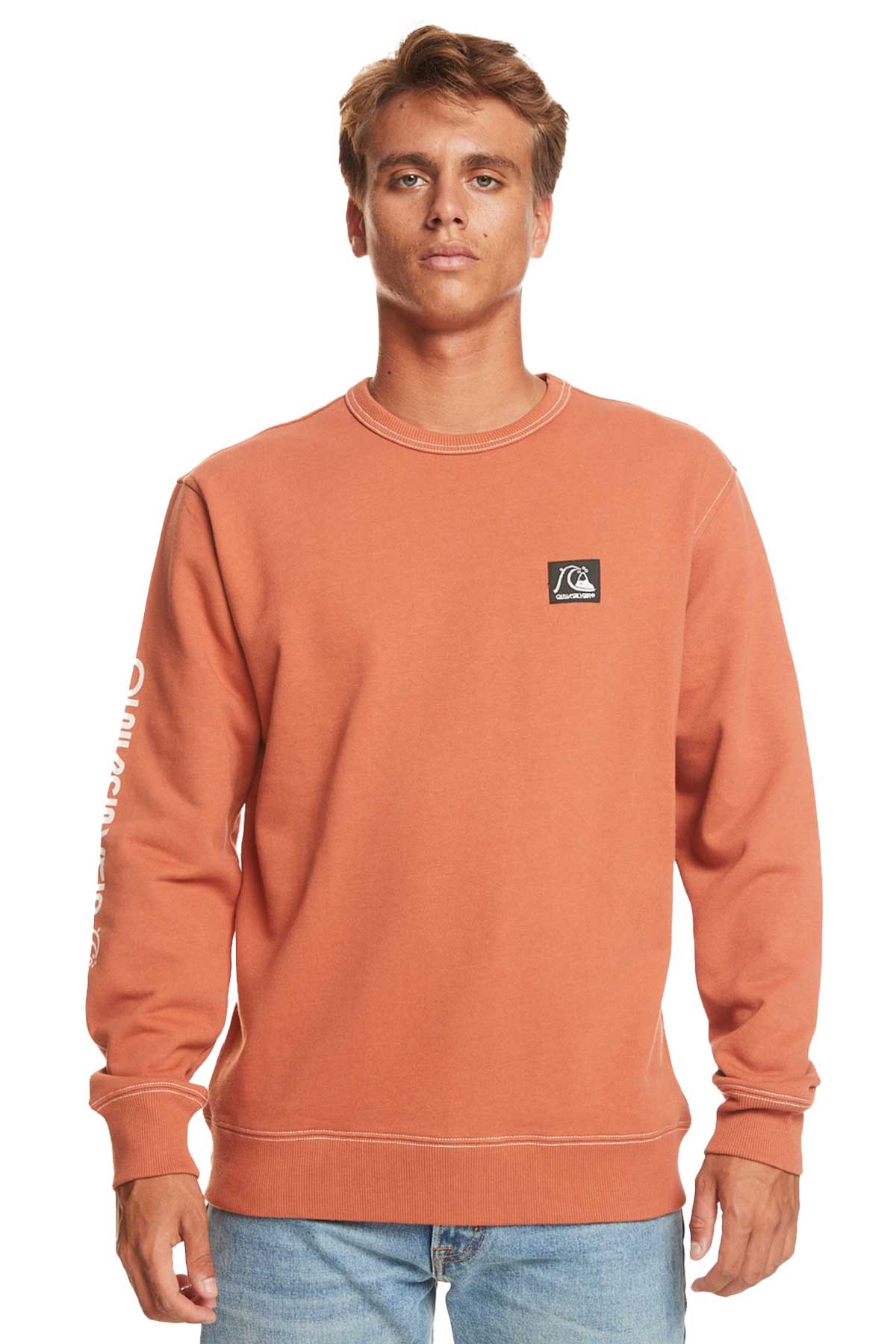 Quiksilver The Original Crew Erkek Sweatshirt EQYFT04793-12828 Turuncu