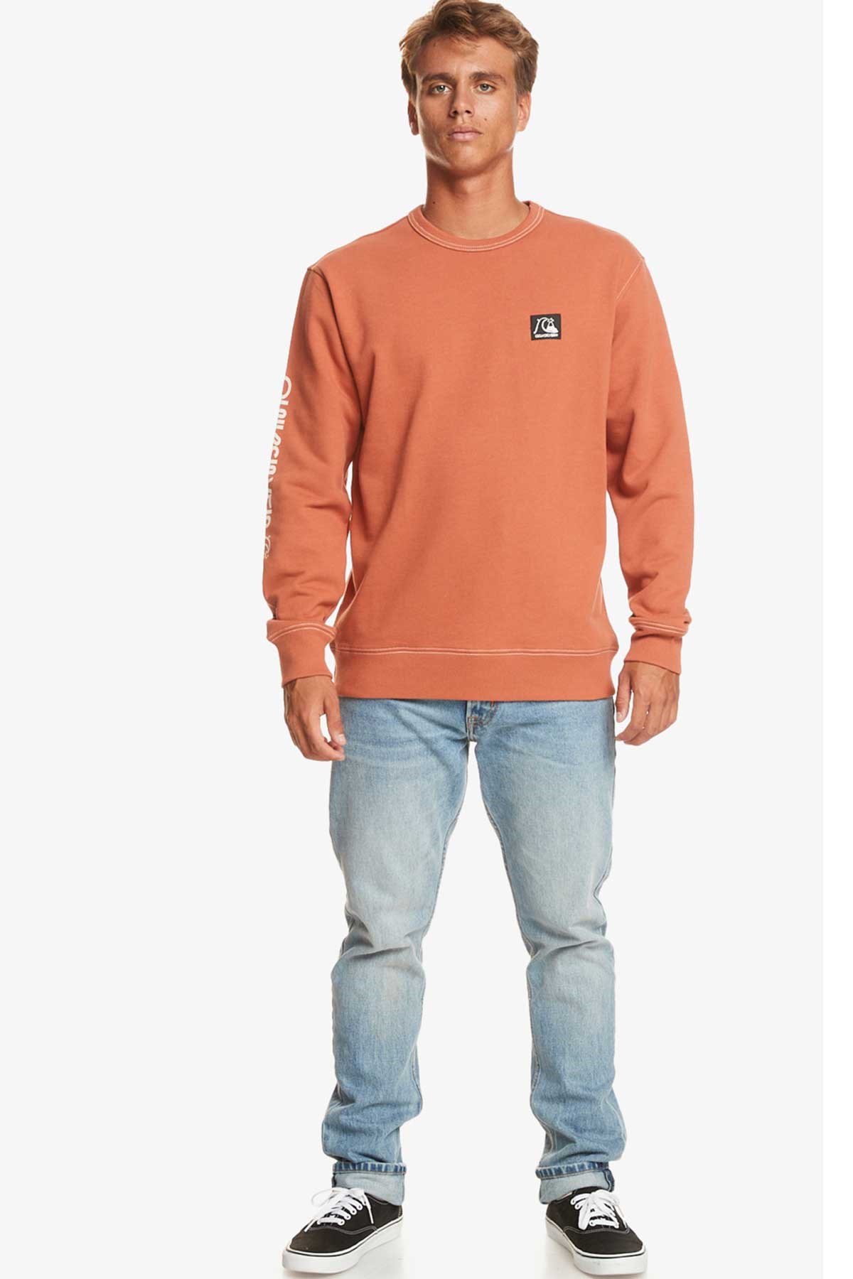 Quiksilver The Original Crew Erkek Sweatshirt EQYFT04793-12828 Turuncu