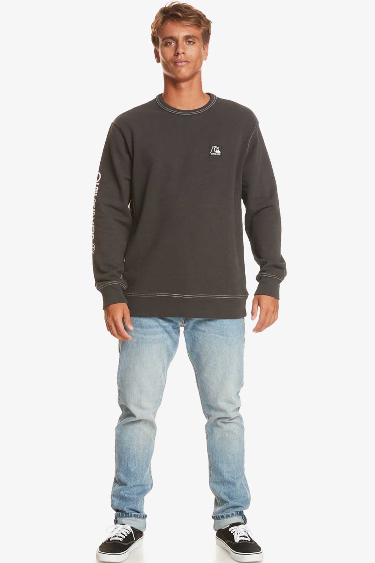 Quiksilver The Original Crew Erkek Sweatshirt EQYFT04793-199 Siyah