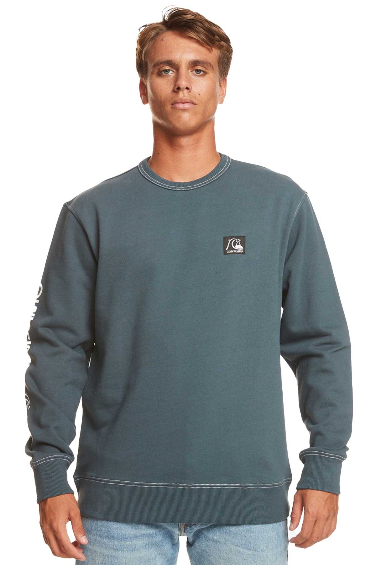 Quiksilver The Original Crew Erkek Sweatshirt EQYFT04793-23453 Mavi