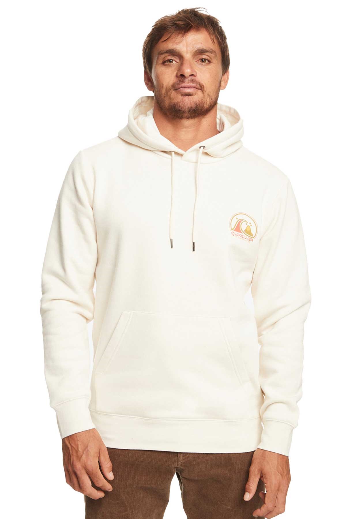 Quiksilver Clean Circle Erkek Sweatshirt EQYFT04831-11492 Ekru