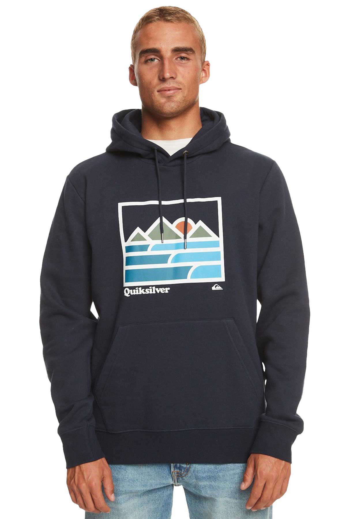 Quiksilver Landscape Lines Erkek Sweatshirt EQYFT04832-12818 Lacivert