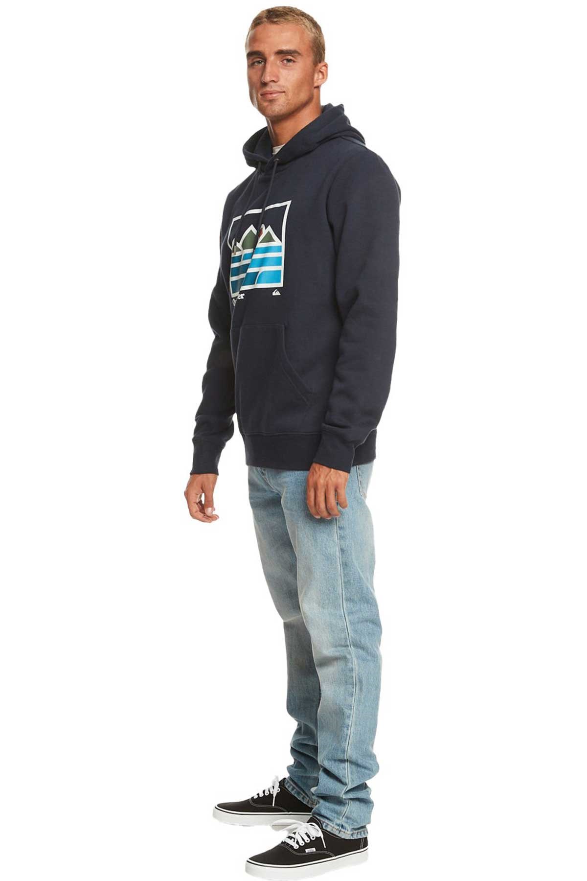 Quiksilver Landscape Lines Erkek Sweatshirt EQYFT04832-12818 Lacivert