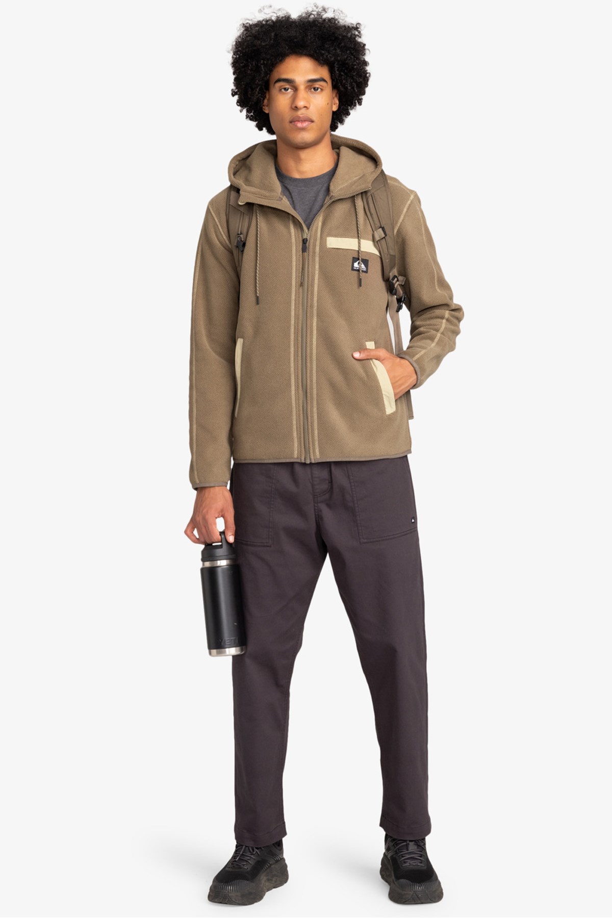 Quiksilver Last Run Hoody Erkek Mont EQYFT04987-2614 Antrasit