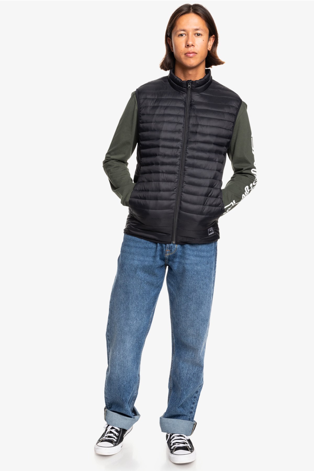 Quiksilver Scaly Sleeveless Erkek Yelek EQYJK04009-600 Siyah