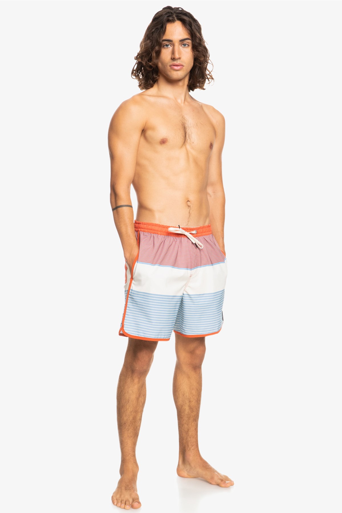 Quiksilver Oceanmade Scallop Str Deniz Şortu EQYJV03874 Kahverengi
