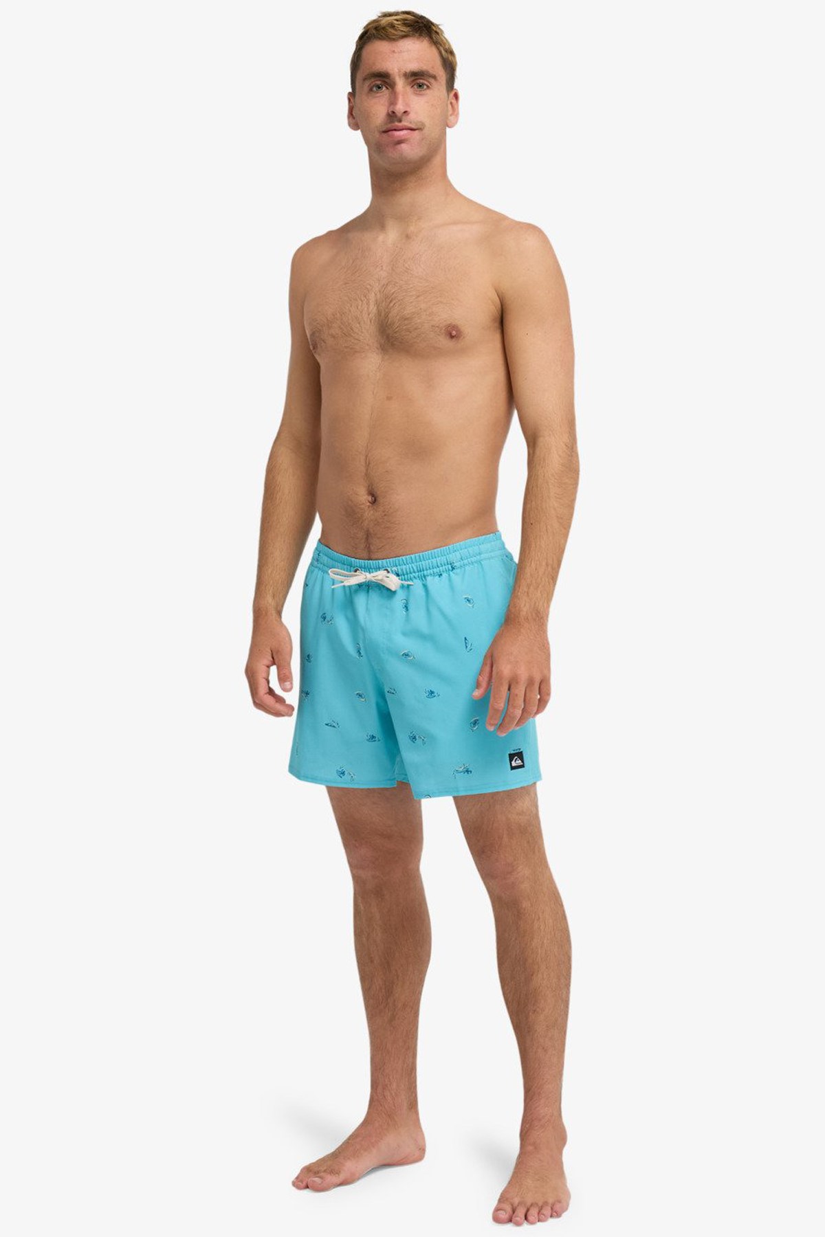 Quiksilver Stretch Printed Erkek Deniz Şortu EQYJV04217-BJK1 Mavi