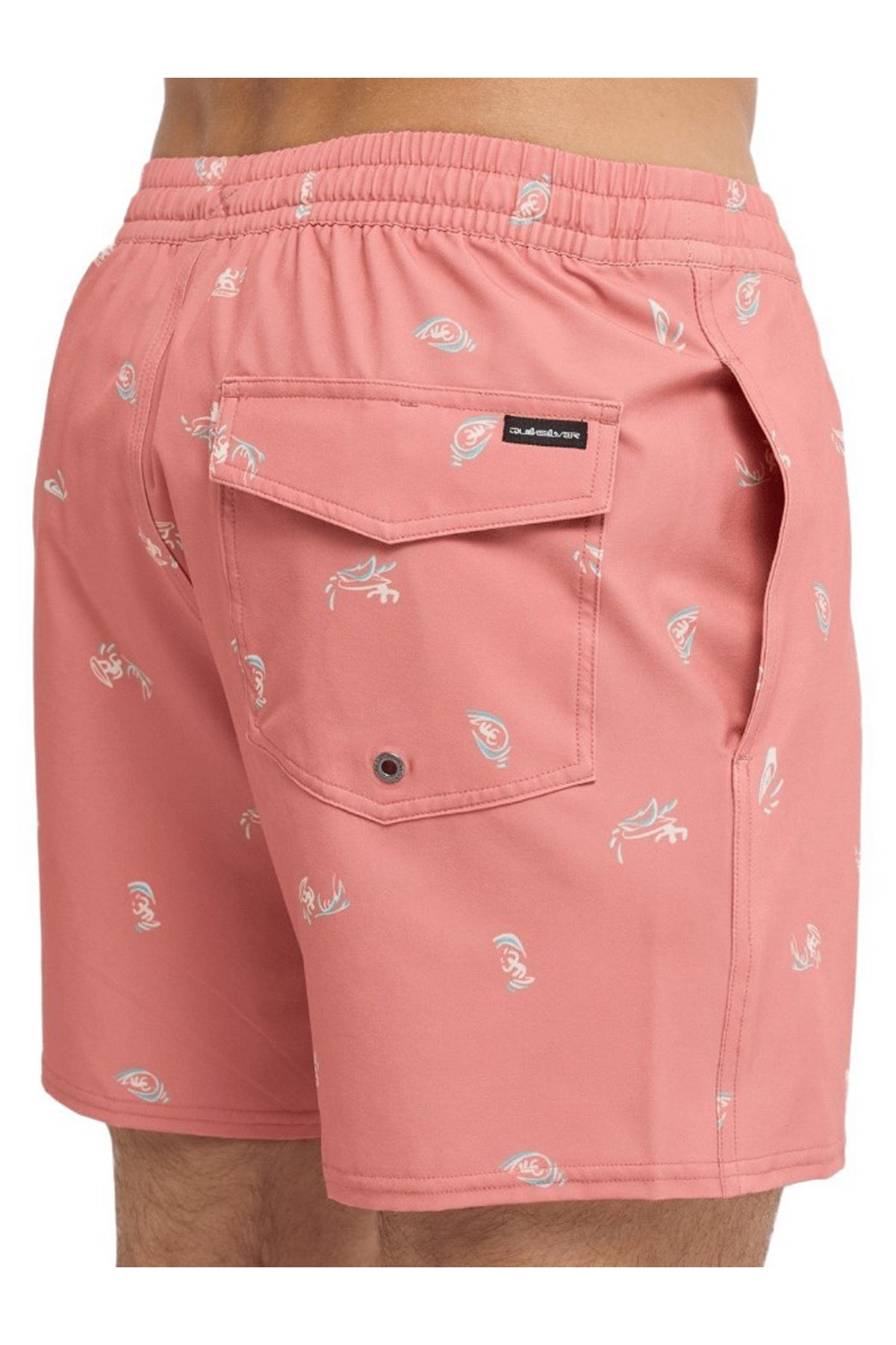 Quiksilver Stretch Printed Erkek Deniz Şortu EQYJV04217-MKT1 Pembe
