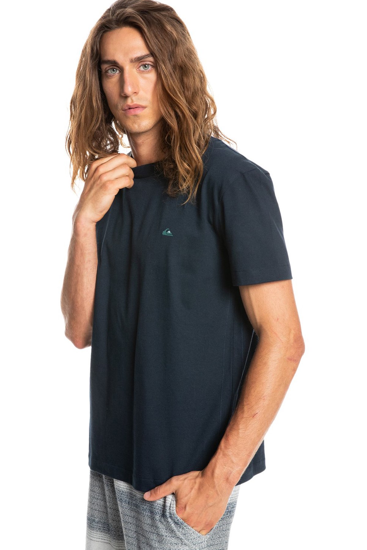 Quiksilver Essentials Ss Erkek Tişört EQYKT04092 Lacivert