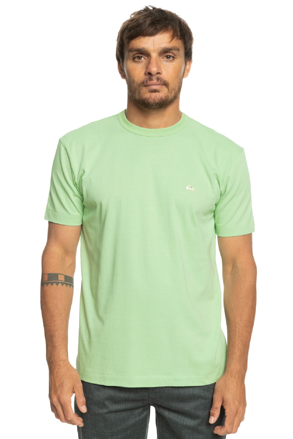 Quiksilver Essentials Erkek Tişört EQYKT04092-GFE0 Yeşil