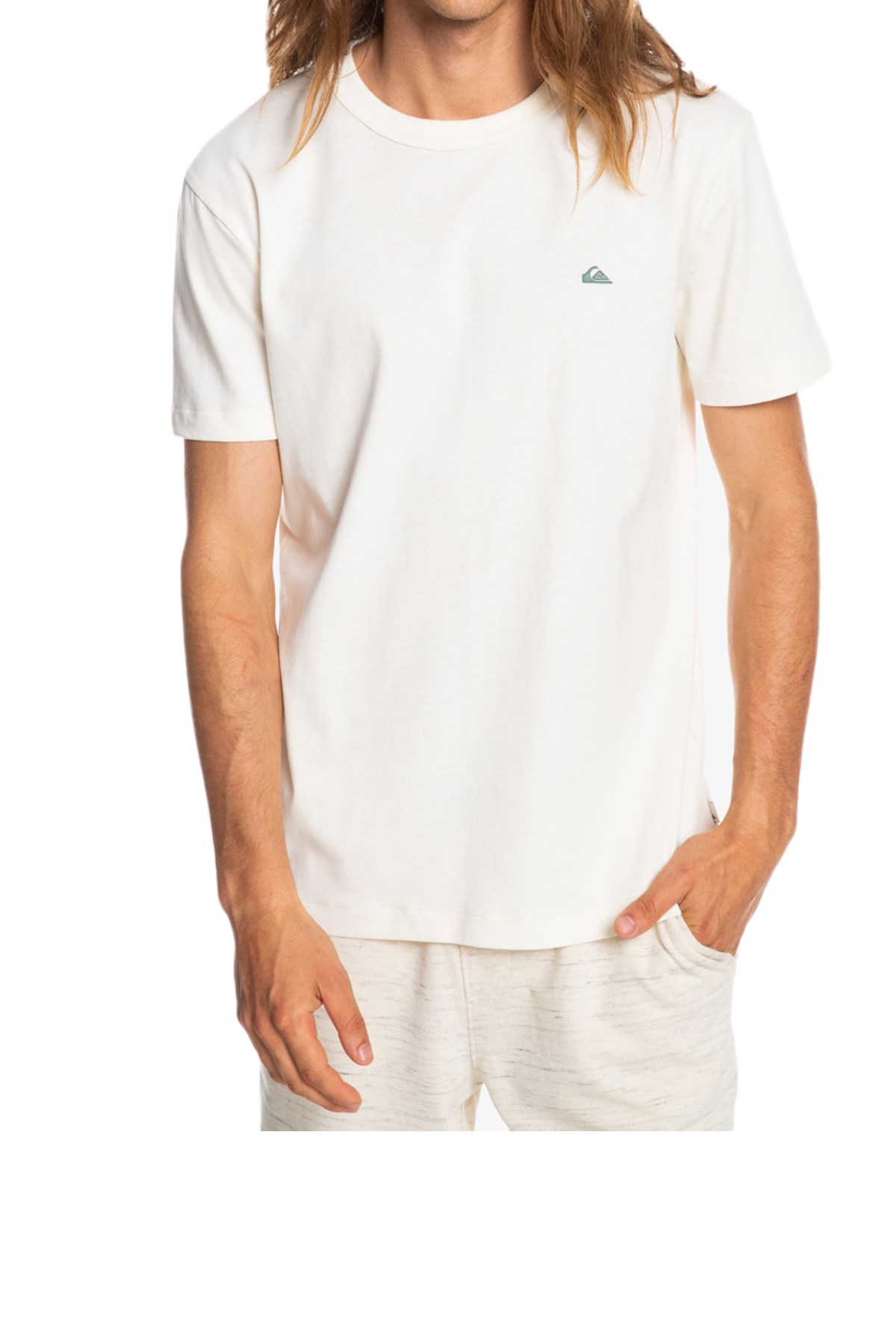 Quiksilver Essentials Ss Erkek Tişört EQYKT04092 Ekru