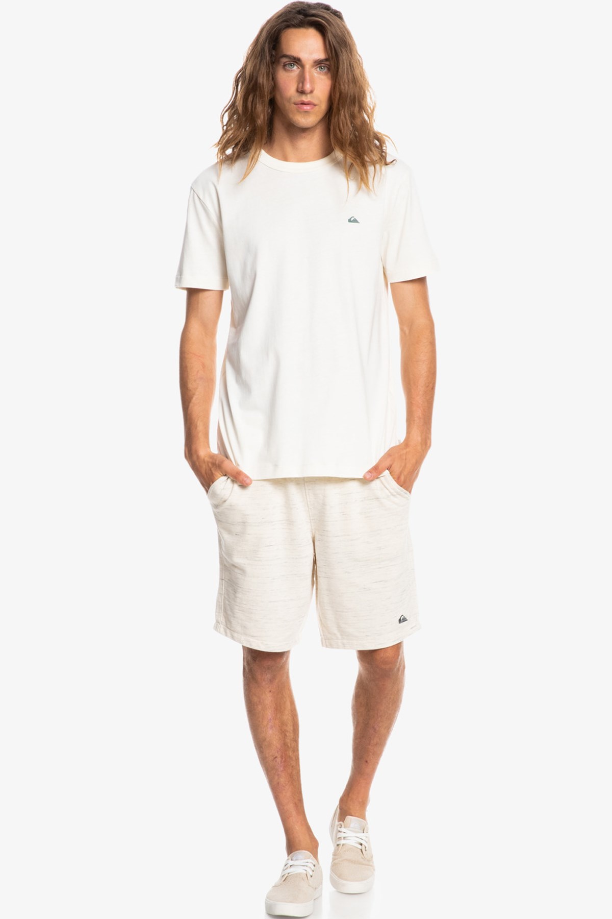 Quiksilver Essentials Ss Erkek Tişört EQYKT04092 Ekru