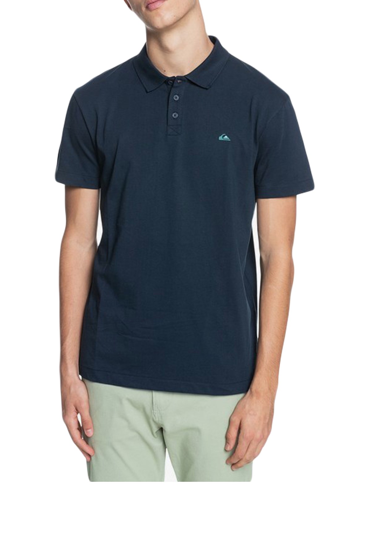 Quiksilver Essentials Erkek Polo Yaka Tişört EQYKT04094-BYJ0 Lacivert