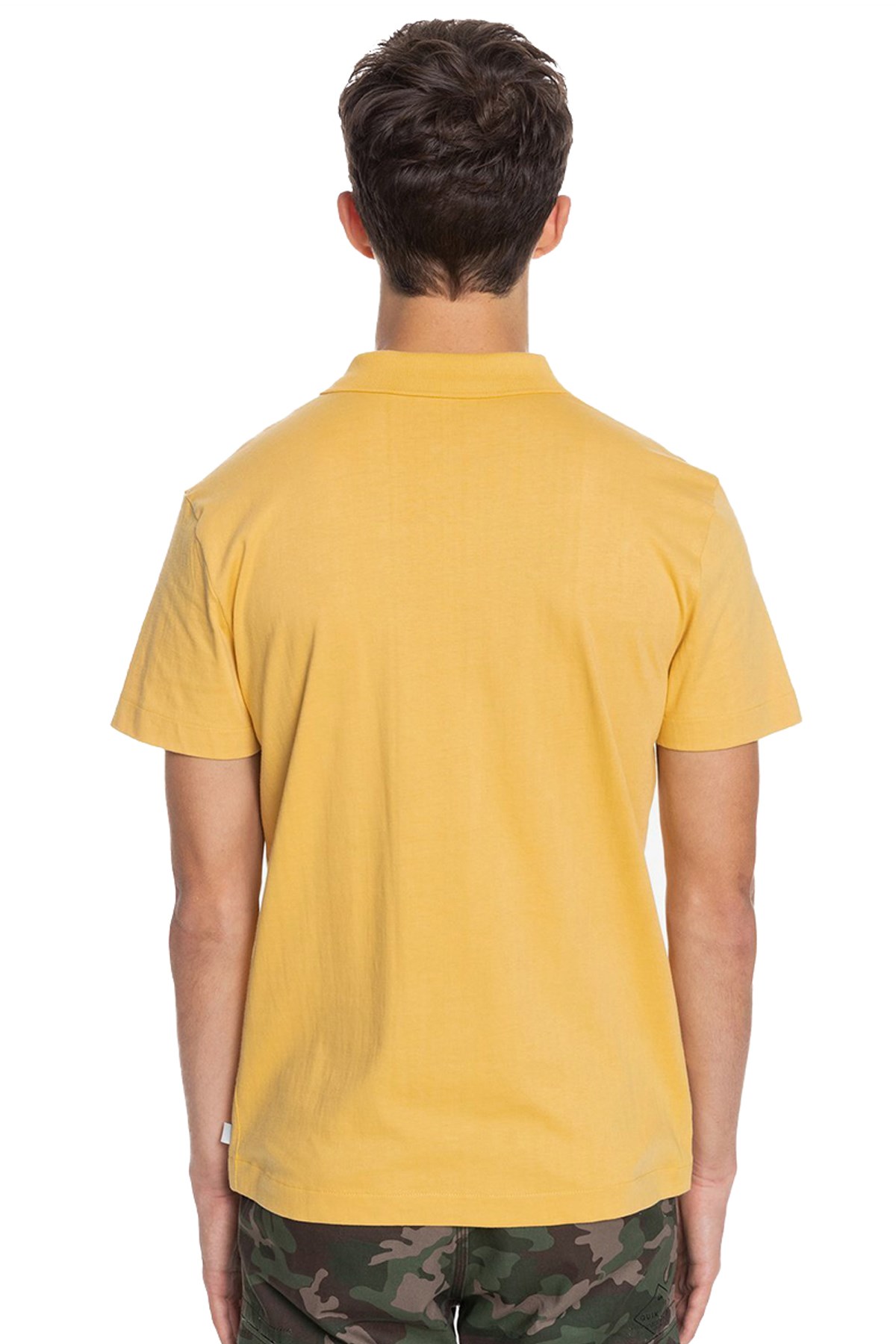 Quiksilver Essentials Erkek Polo Yaka Tişört EQYKT04094-YHP0 Gri