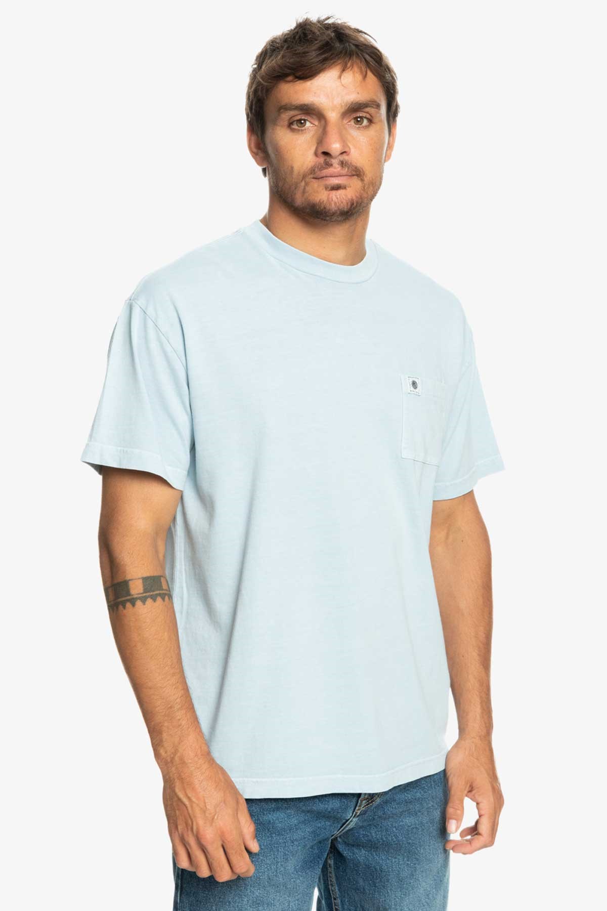 Quiksilver Naturaldye Erkek Tişört EQYKT04265-BFY0 Mavi