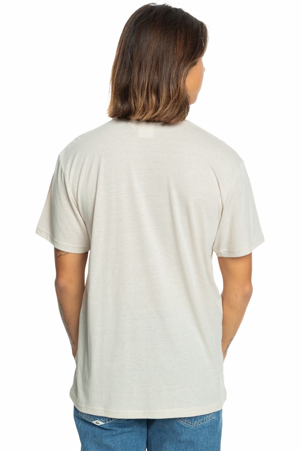 Quiksilver Behind Wave Erkek Tişört EQYKT04336-11492 Krem