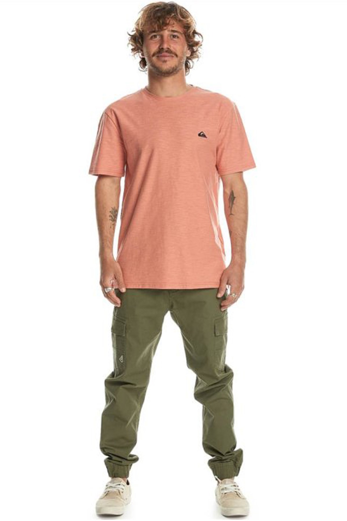 Quiksilver Slub Roundneck Erkek Tişört EQYKT04337-MJR0 Turuncu