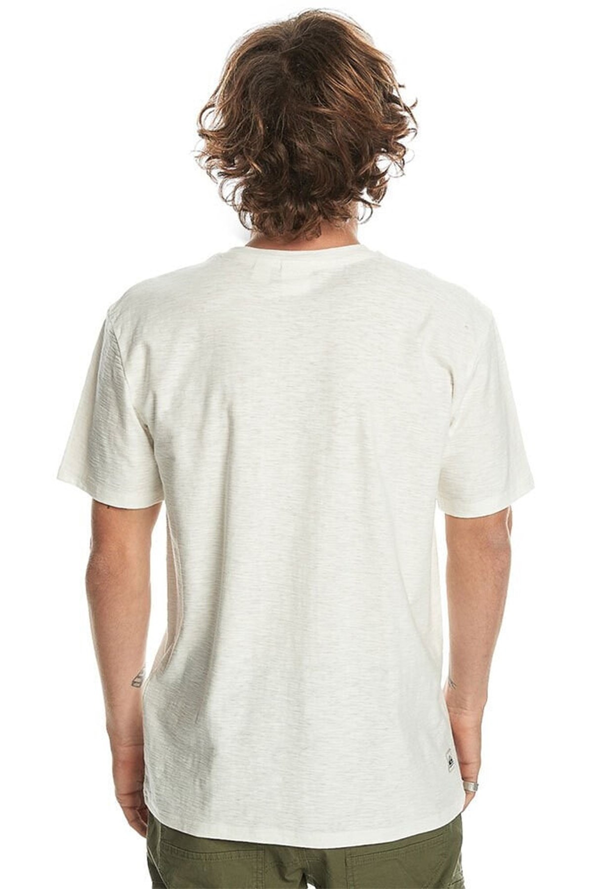 Quiksilver Slub Roundneck Erkek Tişört EQYKT04337-WBK0 Beyaz